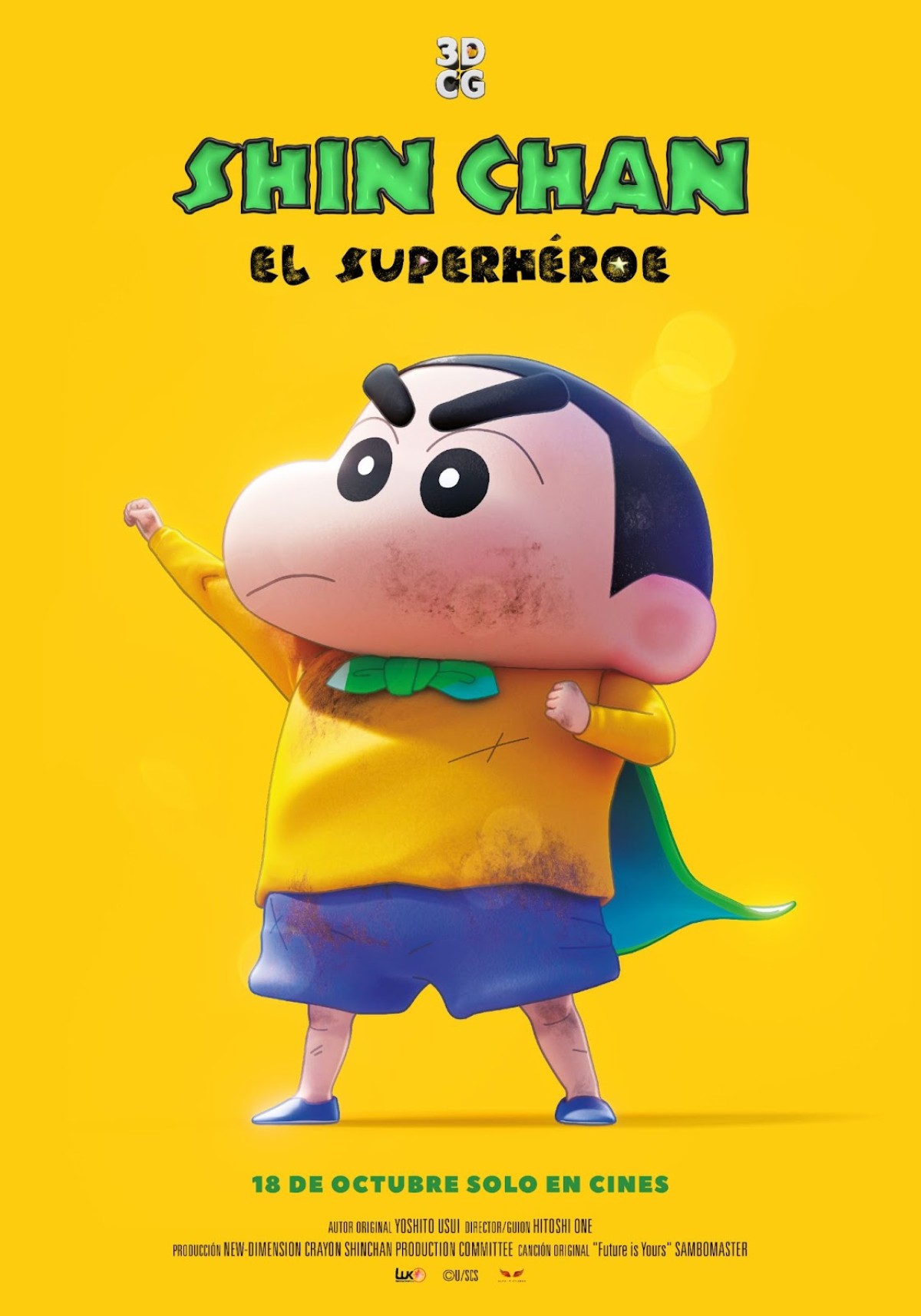 cartel SHIN CHAN EL SUPERHEROE